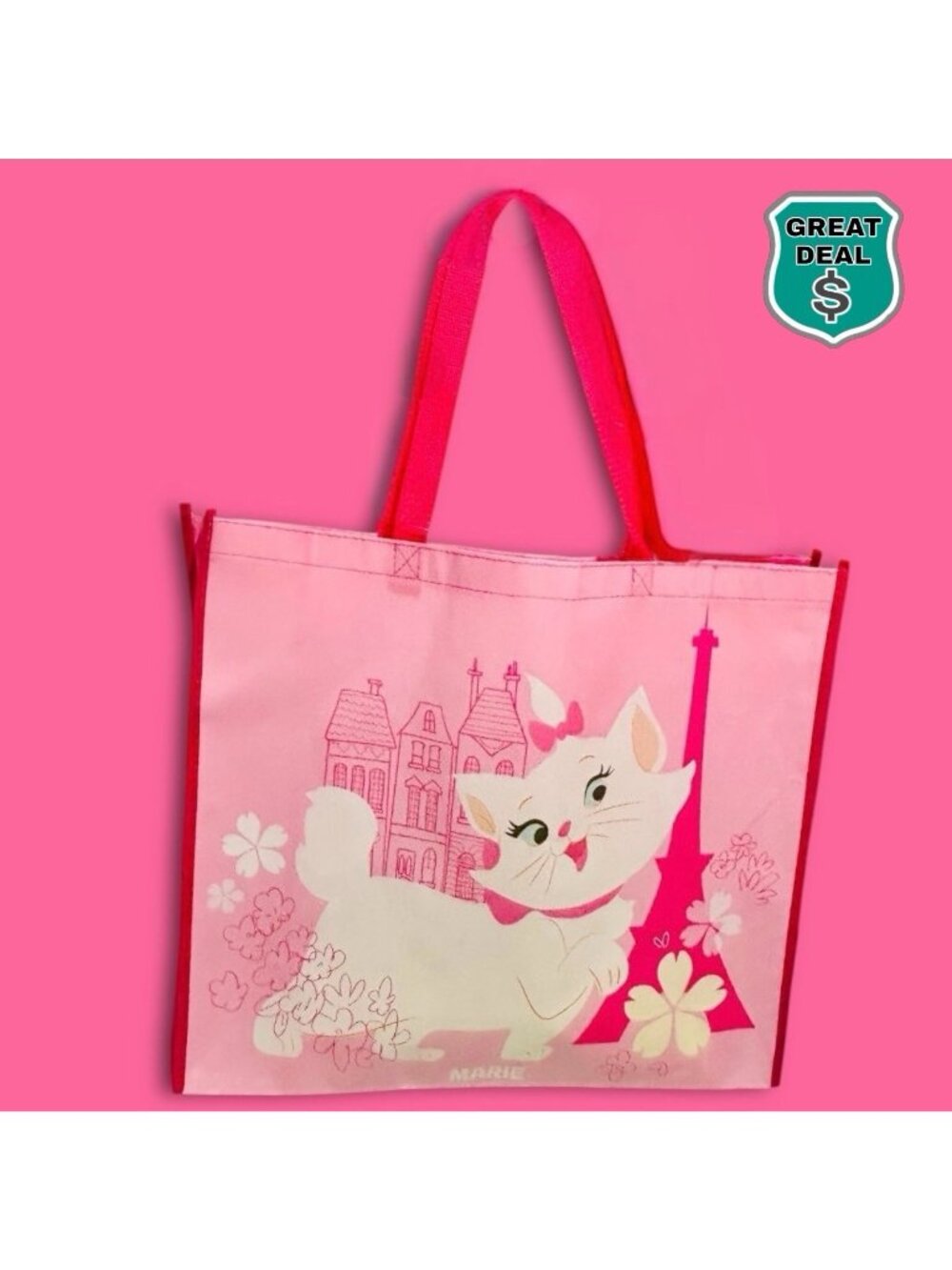 Disney Aristocats Marie XL Reusable Tote Shopping Gift Bag. NEW with Tags!